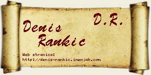 Denis Rankić vizit kartica